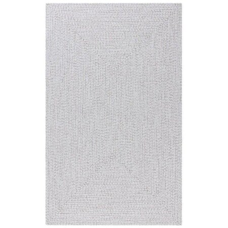 Safavieh 5 x 8 ft. Braided Contemporary Oval Hand Woven Area Rug, Silver & Grey BRD315F-5OV